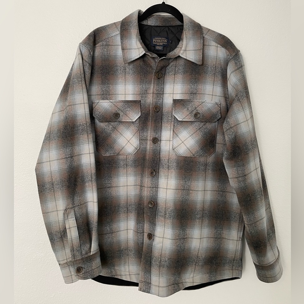 Men’s Pendleton Overshirt Wool w/Quilted Lining Size L